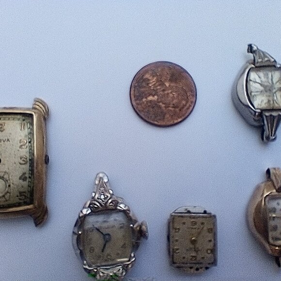 Large Lot of Vintage Bulova Watch Parts - 10k Gold Plated!! - Picture 3 of 8